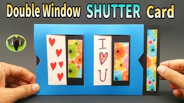 Double Window Shutter Card - DIY Tutorial by Paper Folds - 713