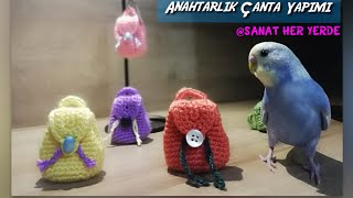 Anahtarlık Çanta Yapımı/Hediyelik Eşya/Örgü/Örgü Çanta Modeli 🎒
