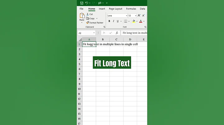 Fit Long Text in One Cell: Wrap Text in Excel