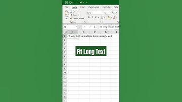 Fit Long Text in One Cell: Wrap Text in Excel