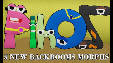 ALL 5 NEW ALPHABET LORE BACKROOM MORPHS in Backrooms Morphs | Roblox