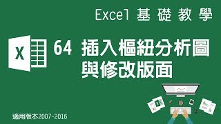 【Microsoft Excel教學】64 樞紐分析表 插入樞紐分析圖與修改