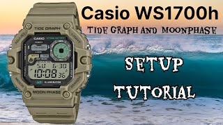 Casio WS-1700H Tide graph & Moonphase full setup tutorial | Dial Decoder
