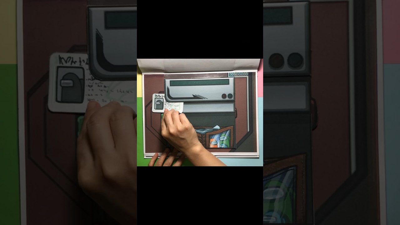 Paper DIY Game Book Among Us in Skeld map Part 6