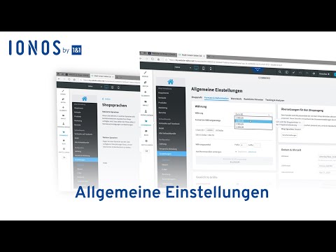 Wie verändere ich allgemeine Einstellungen? | IONOS