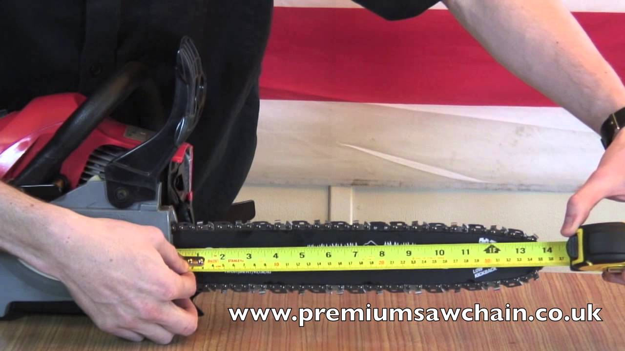 How to measure a chainsaw guide bar - YouTube