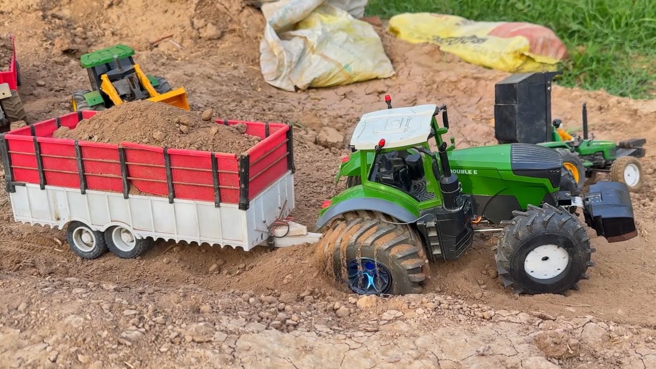 Diy remote control biggest tractor in my all tractor models with trolley 