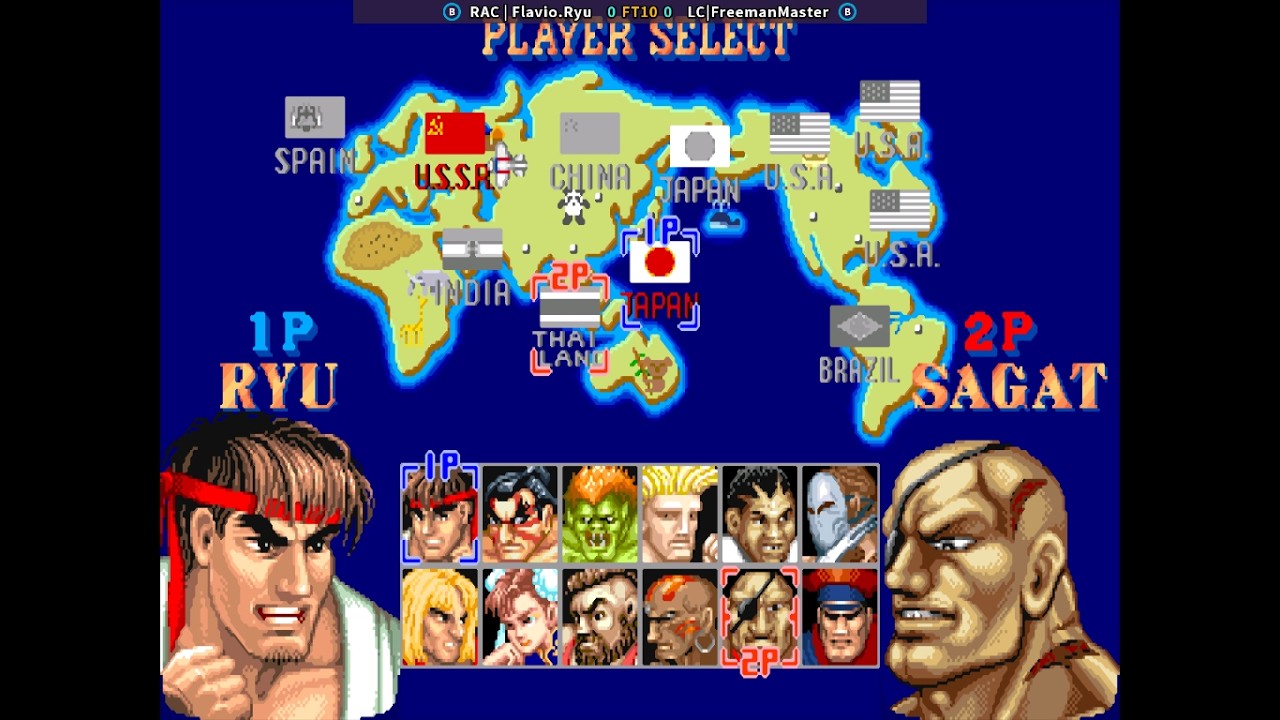 Street Fighter II' - RAC | Flavio.Ryu(BRAZIL) VS LC|FreemanMaster(CHILE) FT10