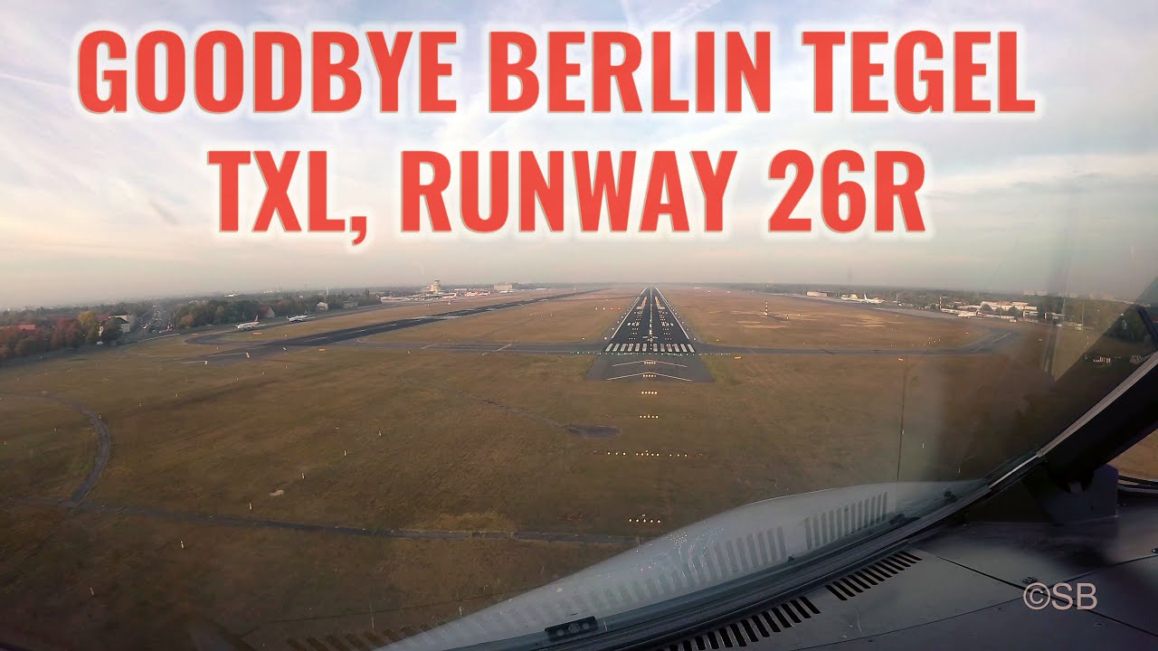Goodbye Berlin Tegel, TXL, Runway 26R: Autumn approach and landing. Cockpit view Airbus A320. 4k.