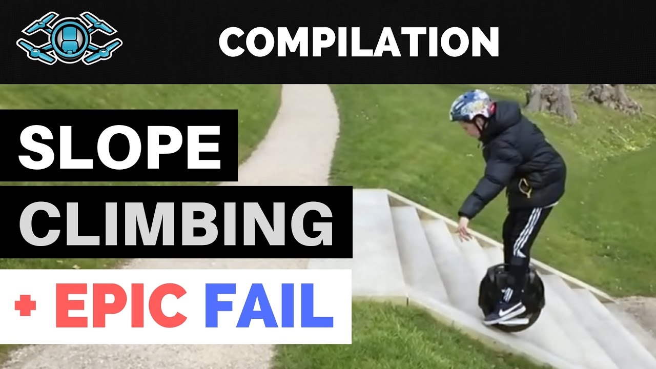 Electric unicycle ramp climbing compilation how steep can you go