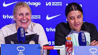 Sam Kerr's funny reaction to Emma Hayes leaving Chelsea at the end of the season 😂