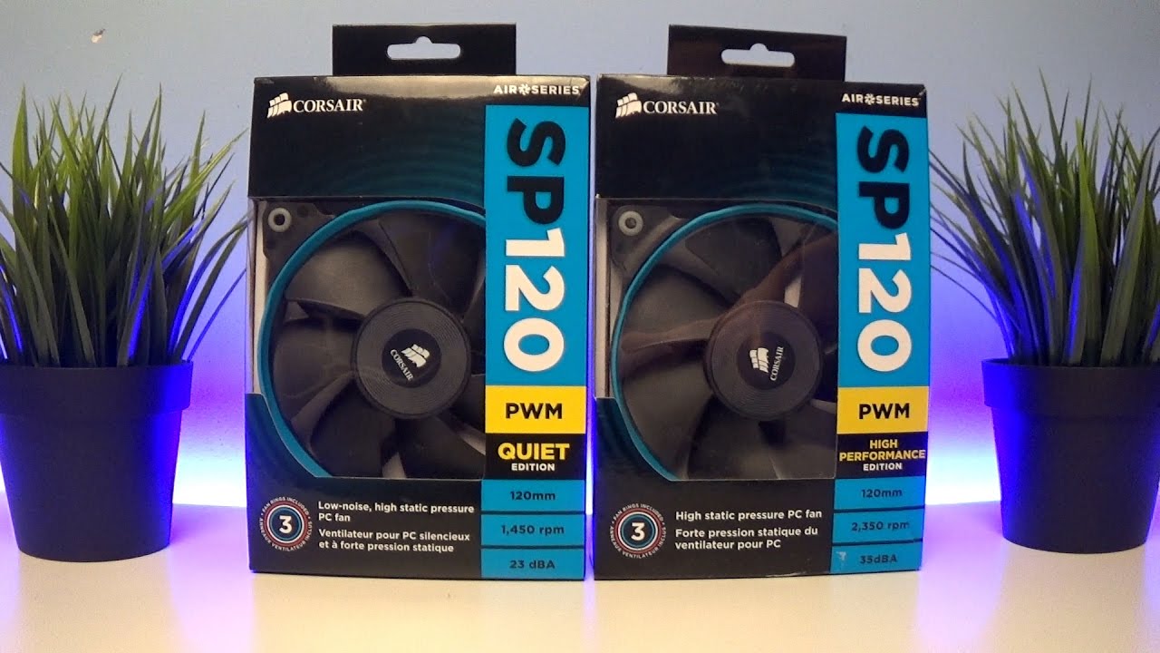 Corsair Sp120 Quiet Edition Vs High Performance Edition Youtube