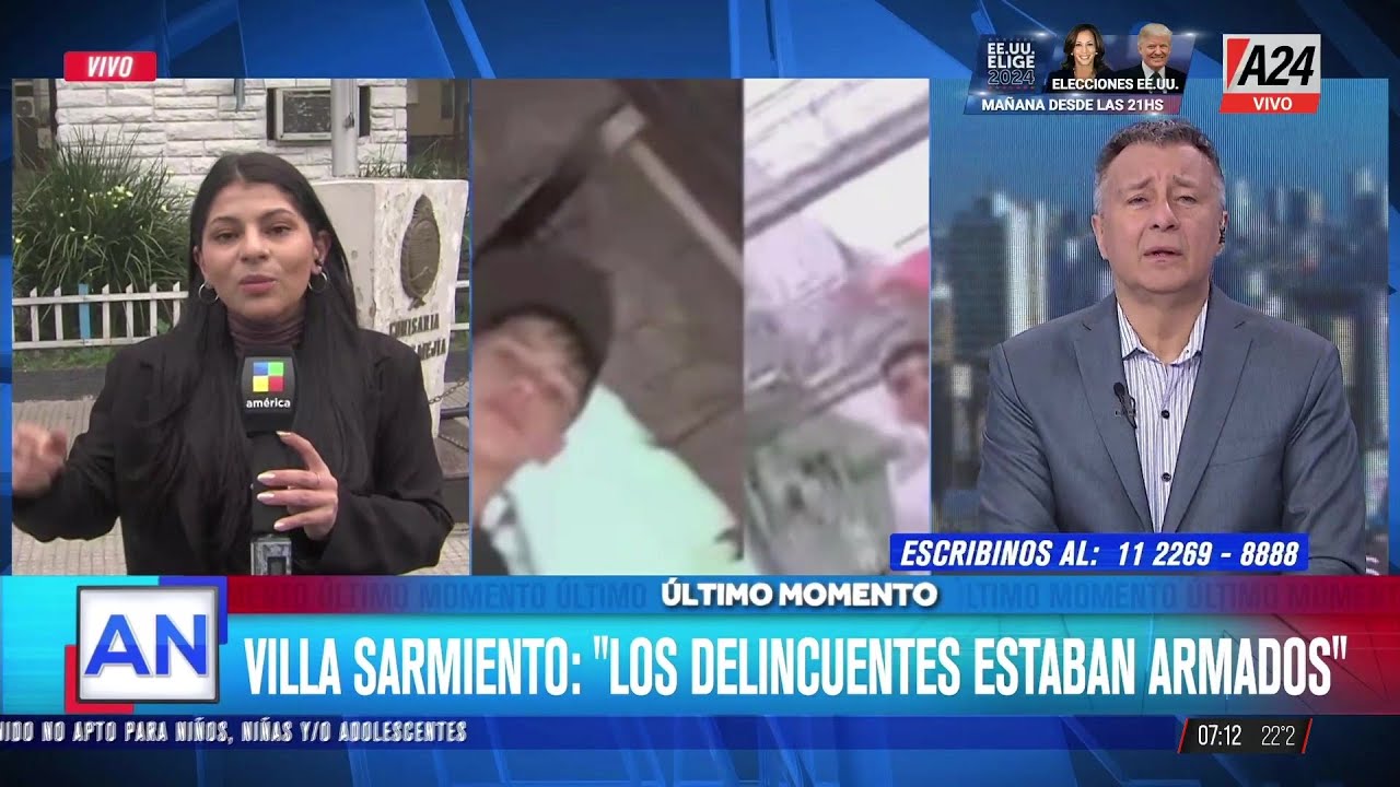 El robo EN VIVO a periodistas de A24, Telefe y Canal 9 mientras cubrían un caso en Villa Sarmiento