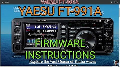 YAESU FT-991A Firmware Instruction Manual link
