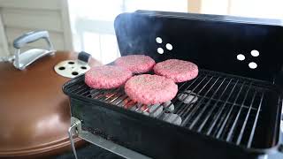 Cheeseburgers(Weber Go anywhere charcoal)