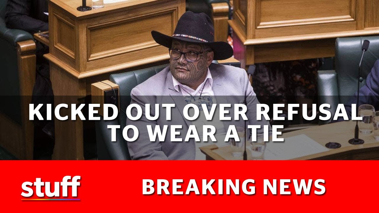 Maori Party Co Leader Rawiri Waititi Refuses To Wear A Tie Kicked Out Of House Stuff Co Nz Youtube