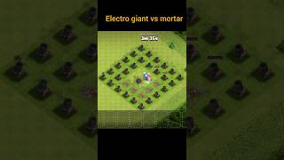 Electro giant vs mortar 😱 #coc #clashofclans #shorts