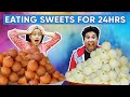 EATING ONLY SWEETS FOR 24 HOURS UNLIMITED MITHA CHALLENGE|REKHA VS PRINCE