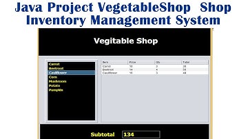 Java Project VegetableShop Inventory Management System in java