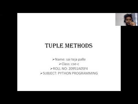 TUPLE METHODS : python programming