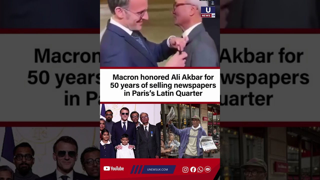 In a heartfelt tribute to a vanishing craft, Emmanuel Macron honored 74-year-old newspaper hawker