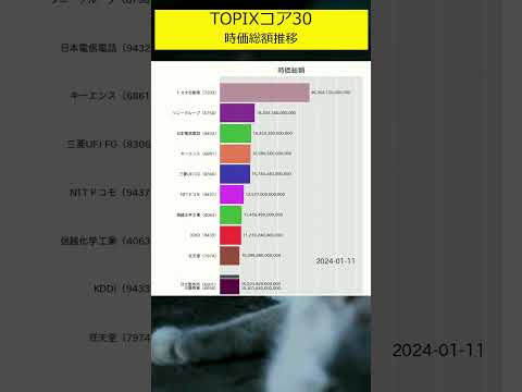 【時価総額推移】TOPIXコア30🏢 #shorts #新nisa #投資 #お金の勉強 #お金の知識 #資産形成 #お金の貯め方 #資産運用 #老後資金 #日本株