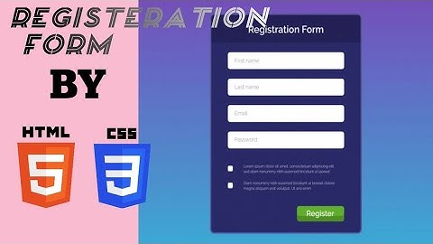HTML Registration Form