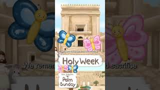 EASTER HOLY WEEK: PALM SUNDAY · THE TRIUMPHAL ENTRY · BIBLE STORIES CARTOON CHILDREN KIDS #shorts