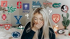 COLLEGE DECISION REACTION// COLLEGE REVEAL!!