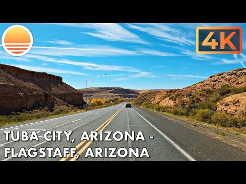 🇺🇸 [4K60] Tuba City, Arizona to Flagstaff, Arizona! 🚘 Drive with me!