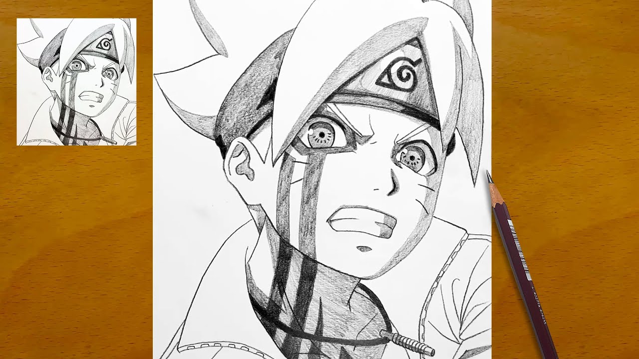 How to Draw Boruto Uzumaki Step by Step | Stunning Anime Art Process
