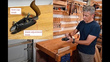 How to Use a Plow Plane to Cut Grooves in Wood.  Sharpening and Adjusting a Plow Plane.