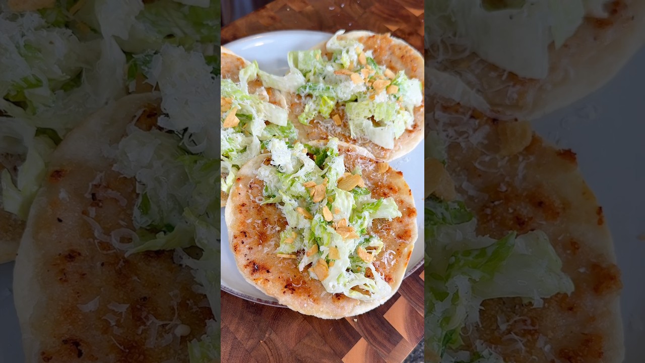 Smash Chicken Caesar Tacos 🌮