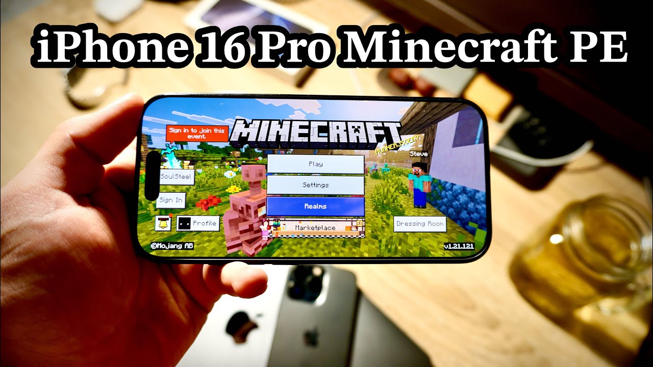 Phone 16 Pro Minecraft Gameplay: Max Settings & 120Hz Test! 🎮🔥 - YouTube
