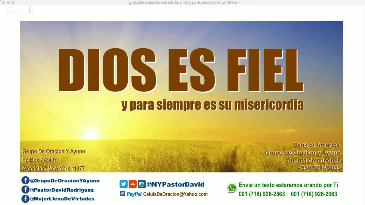 hangouts on air alternative Nuestro Dios no falla | Tarde de Oracion