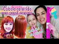 Como pintar o cabelo com papel crepom | Fácil e sem sujeira