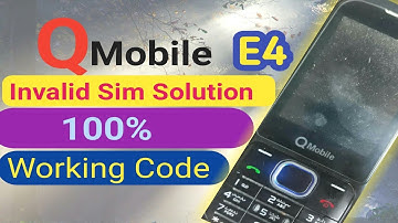 Qmobile e4 new invalid Sim problem solution solved code