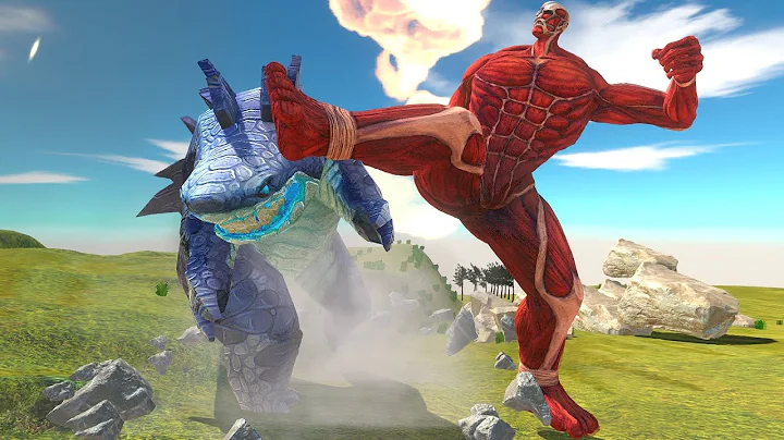 The Titans' rampage: Godzilla and Sharkjira vs. Attack on Titan! - Animal Revolt Battle Simulator