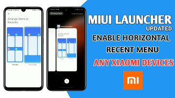 MIUI Launcher Update || New Recent App Menu Enable in Any Xiaomi Devices