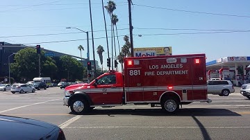 LAFD Rescue 881 Transporting to Valley Presbytarian Hospital