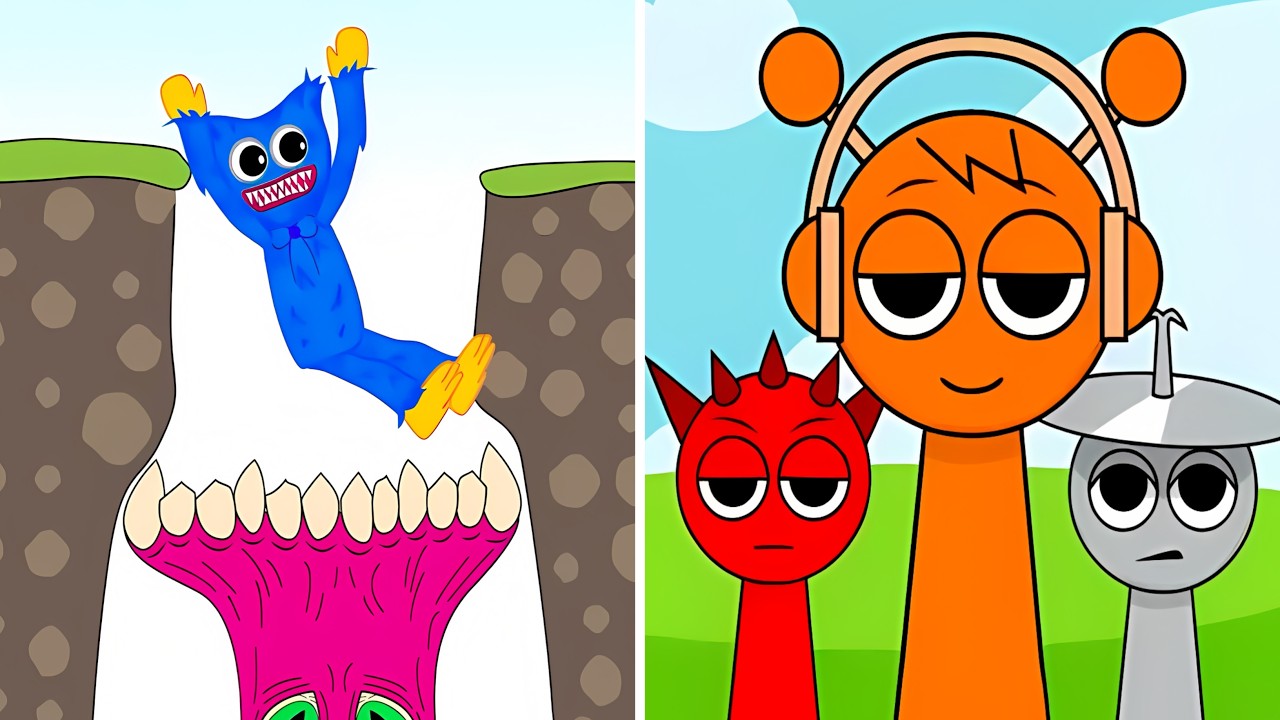 Huggy's Funny Animated Story VS Spranky Run: Horror Game 🐯🐱🌝🎬 Max Levels Android iOS Gameplay Ep 01