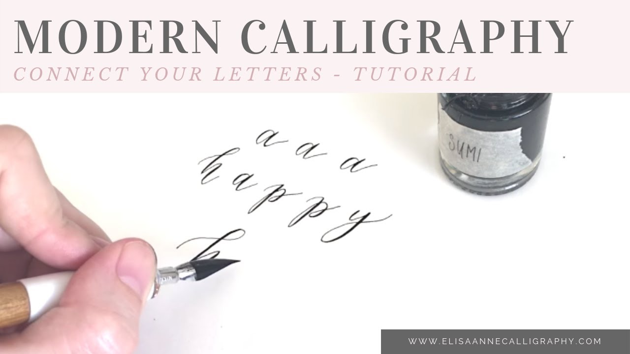 How to Connect Your Letters When Writing in Calligraphy || Calligraphy ...