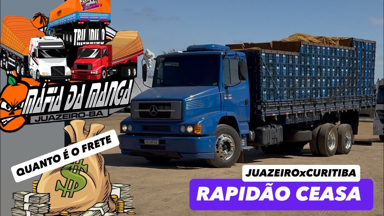 PRIMEIRO FRETE COM O MERCEDAO JÁ FOI RAPIDÃO PRA O CEASA 