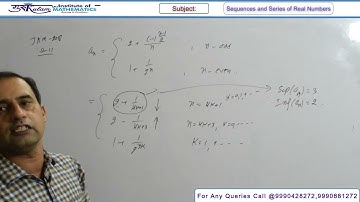 IIT JAM  2018  Sequences and Series of Real Numbers  Qno  11