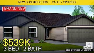 6882 E Faywood Ln, Spokane WA — $539,990 | 3BR/2BA New Construction | Valley Springs