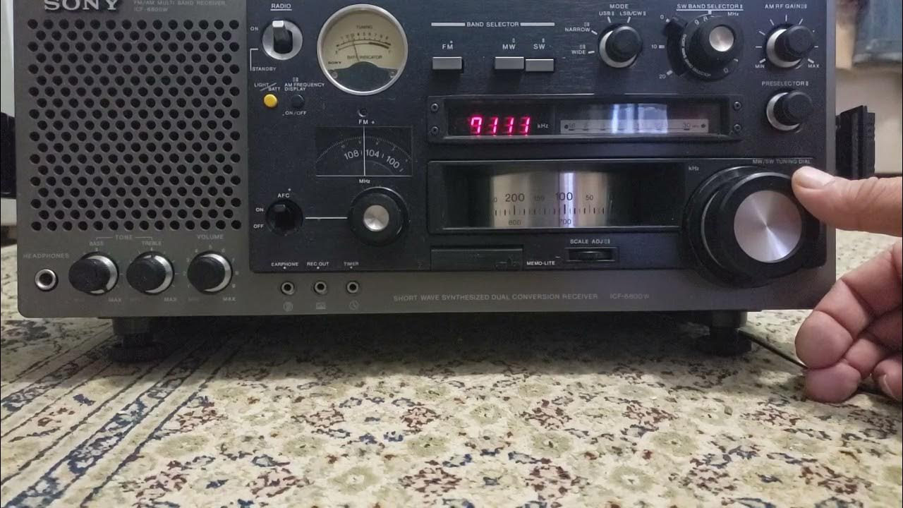 Приемник Sony ICF6800W КВ диапазон 40 метров. - YouTube