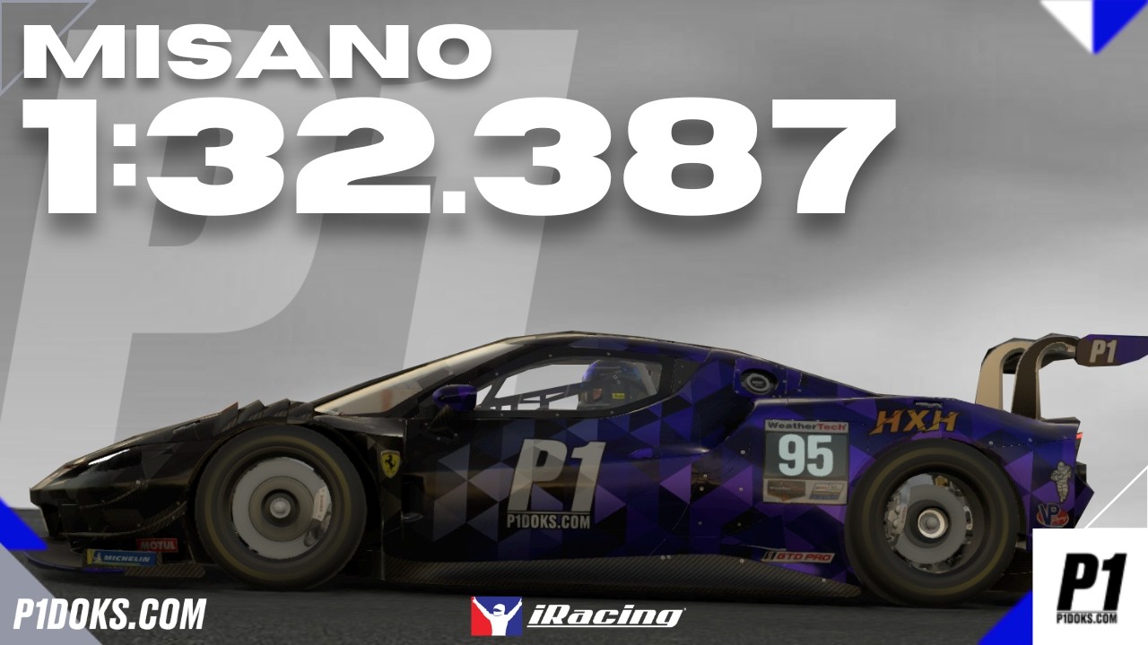 1:32.387 - Ferrari 296 GT3 - Misano - GT Sprint -│P1DOKS.COM 26S1 WEEK 12
