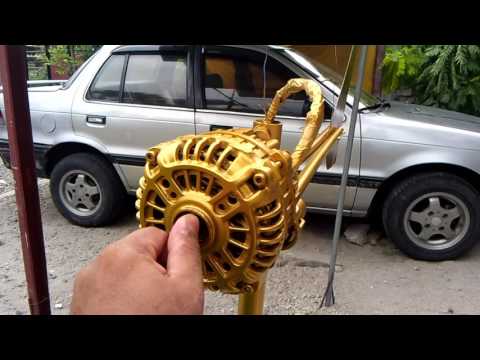 Converting a car alternator into wind generator: Assembled - YouTube