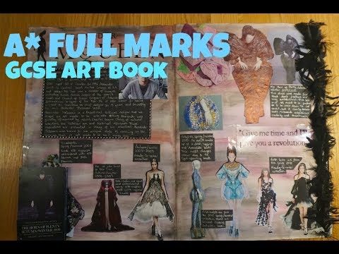 A* GCSE Unit 2 Art Sketchbook (FULL MARKS) - YouTube
