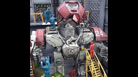 The making of a mech suit station diorama  in 1/72 scale